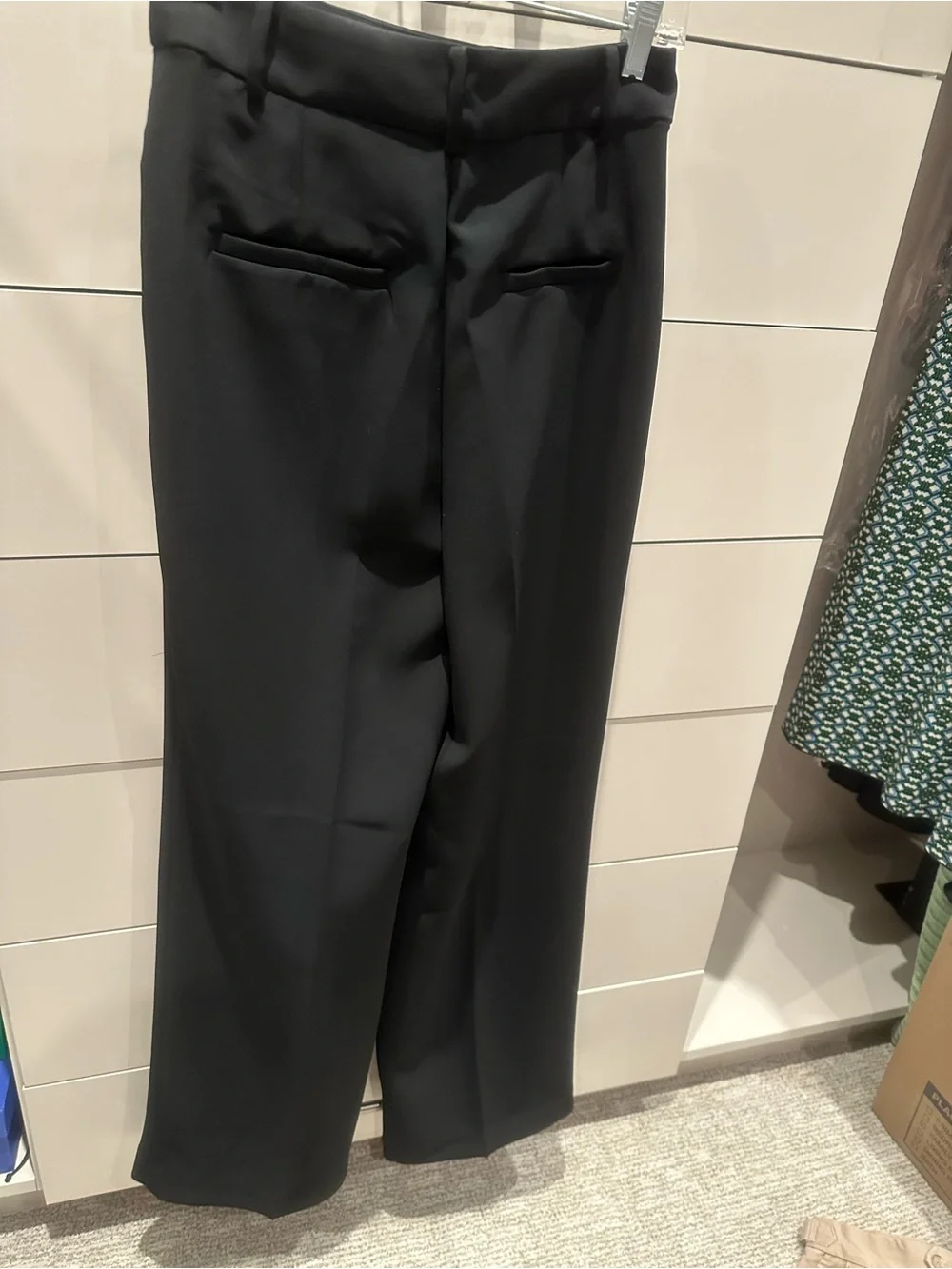 LOFT Black Wide-Leg Trousers
